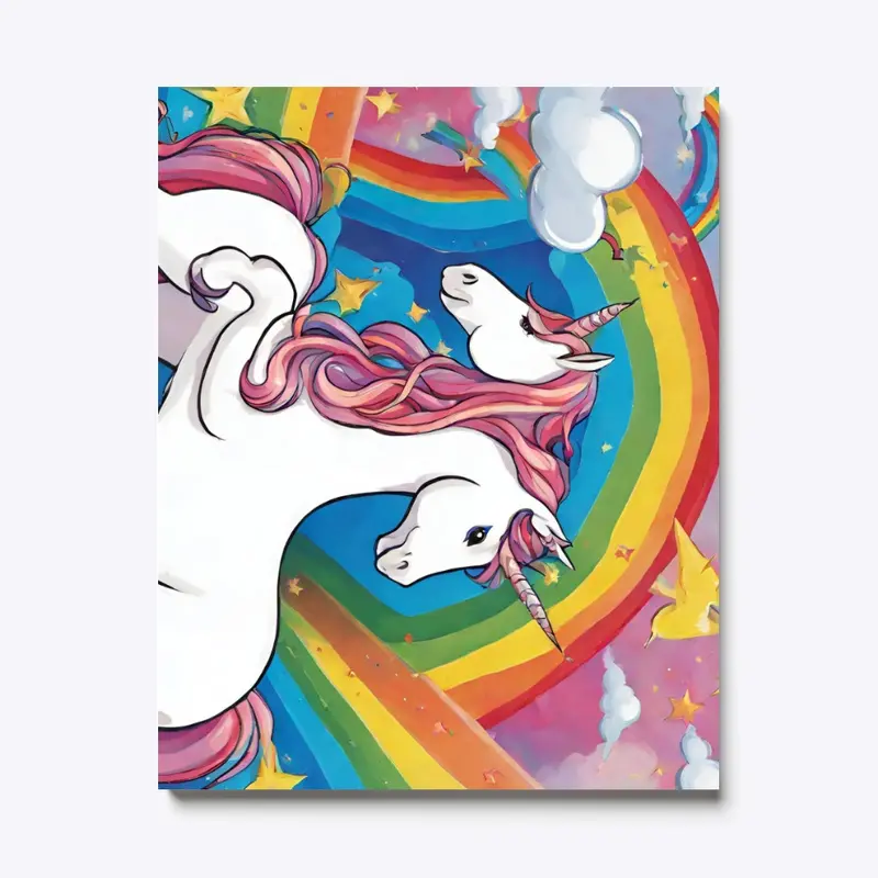 Unicorn Serenade Beneath the Rainbow