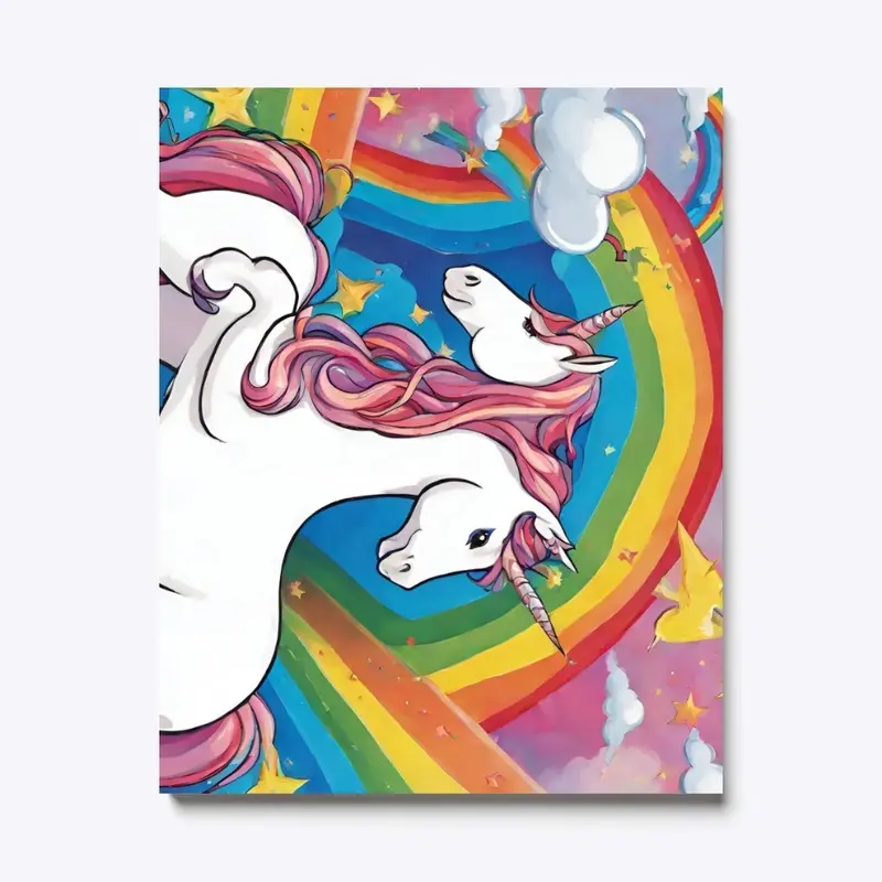 Unicorn Serenade Beneath the Rainbow